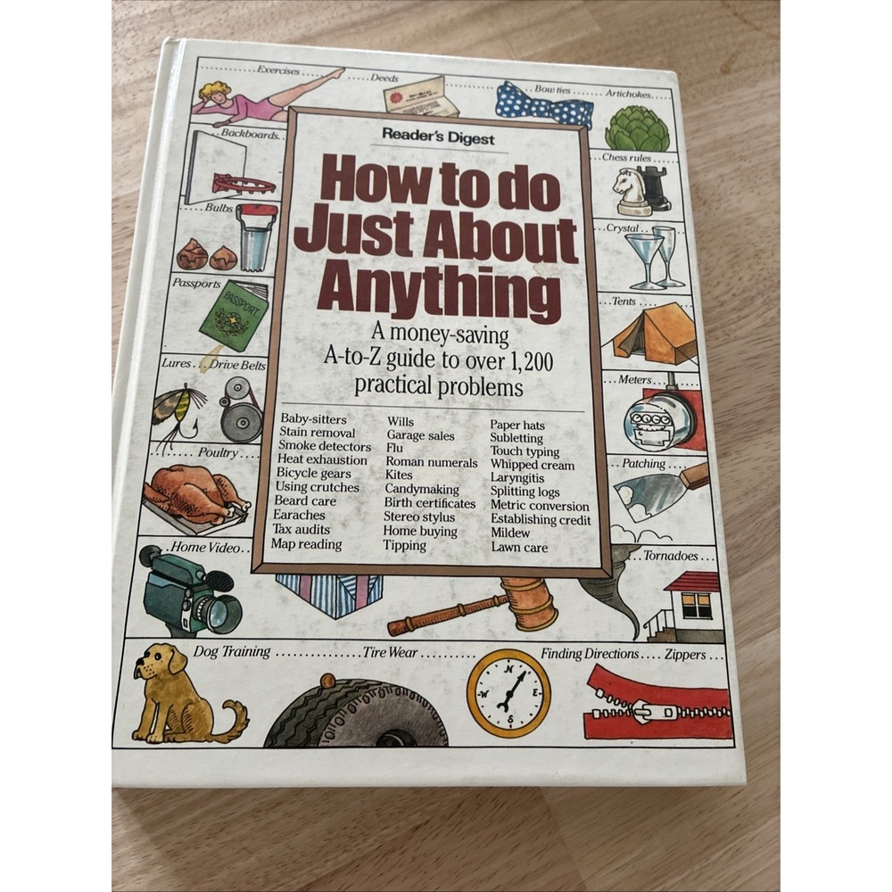 "How to do Just About Anything" by Reader's Digest 1990 7th Print Hc Collectible